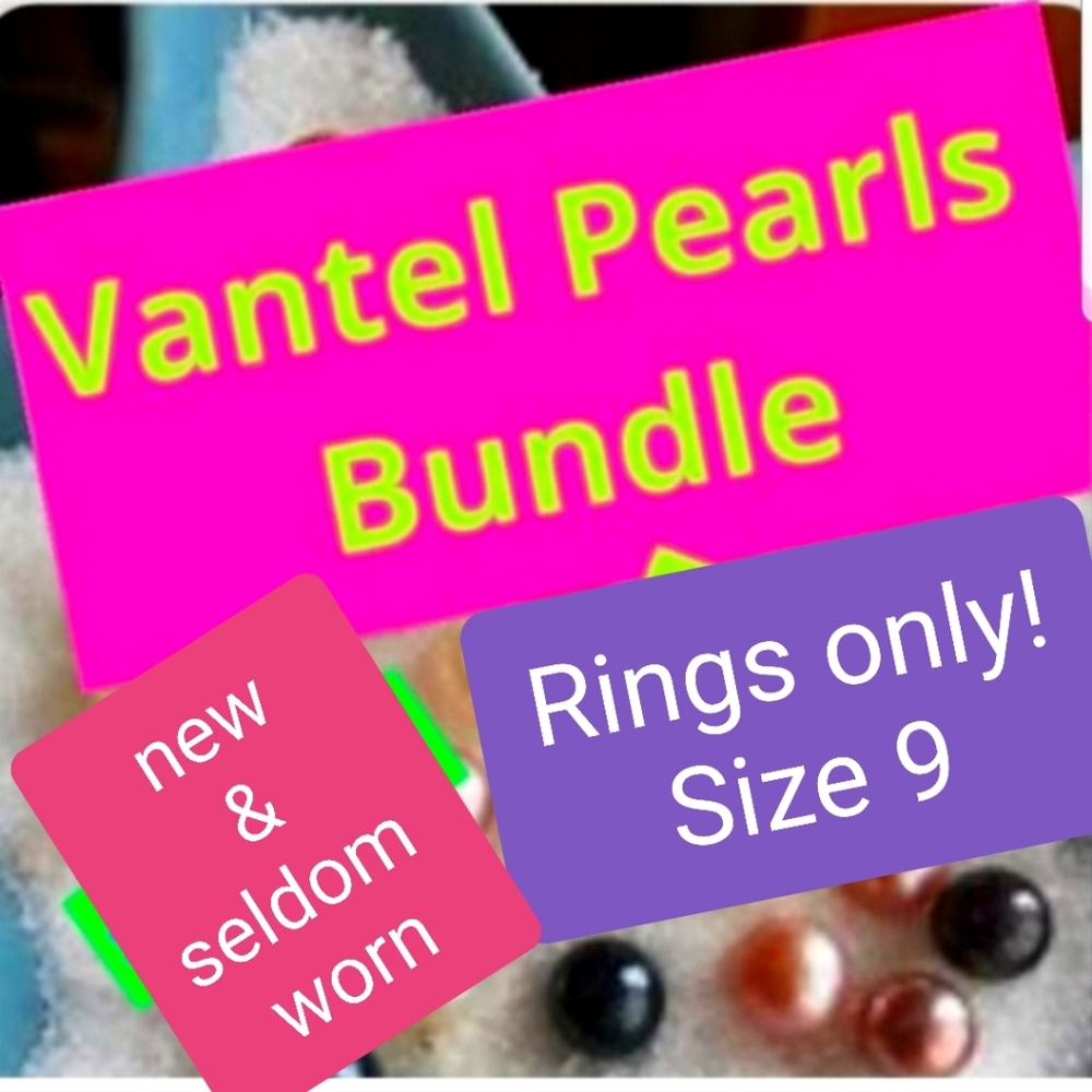 Vantel Pearls Mystery RING bundle, size 9